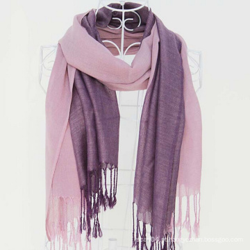 Dois tons de viscose plain shawl